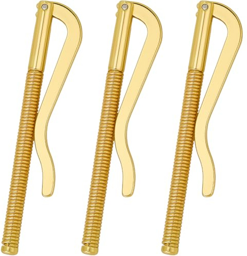 SUNNYCLUE 4 Stück Geldklammer Aus Metall Mit Feder 80mm Ersatzteil Für Federklammer Einsatzleiste Aus Goldener Legierung Geldklammer Für Bargeld Und Kreditkarten Für Zweifach Gefaltete Ledergeldbörse