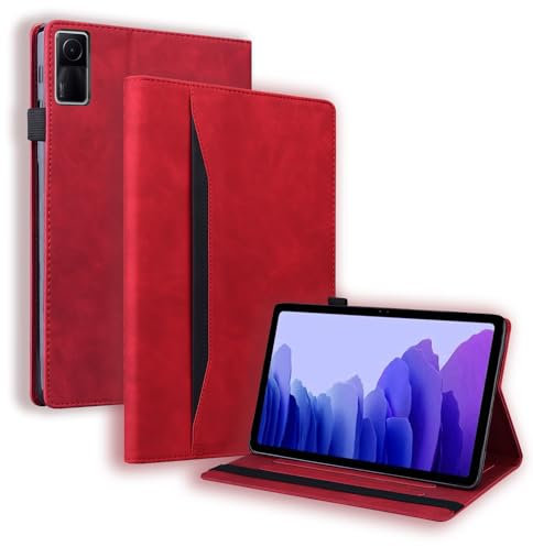 Mldjomid Tablet Custodia Compatibile con Xiaomi Redmi Pad 10.61 2022 Custodia Protettiva Case in Pelle PU con Supporto e Slot per Scheda per Xiaomi Redmi Pad 10.61 2022 Tablet Cover, Rosso