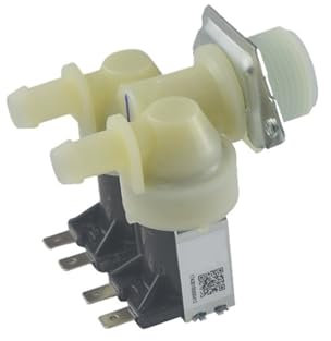 Neaxoyra Valvola di Ingresso dell'Acqua for Lavatrice a Tamburo, elettrovalvola di Ingresso dell'Acqua a Doppia Testa, Compatibile con Samsung FPS180A