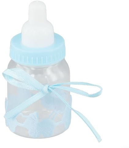 Süßigkeitenflasche für Babypartys, befüllbarer Leckerli-Behälter für Neugeborene (35 x 18 blau)
