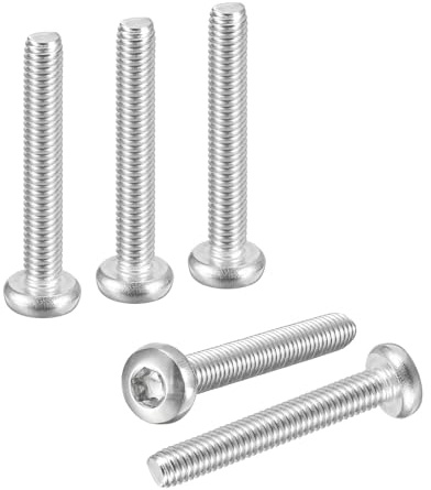 DTGN Tornillo de seguridad Torx de cabeza plana M6 x 40 mm, paquete de 20, bueno para maquinaria, cabeza de botón de acero inoxidable 304, tornillos Torx Star Drive, tornillos de seguridad, tono