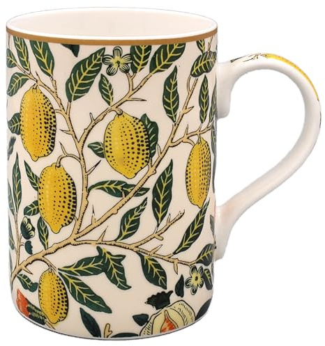 The Leonardo Collection Fruits Mug William Morris, Tea and Coffee Mugs for Hot Drinks | Fine China Printed Mugs for Kitchen & Home | Reusable Ceramic Cups for Every Occasion | Gifts for Women & Men
