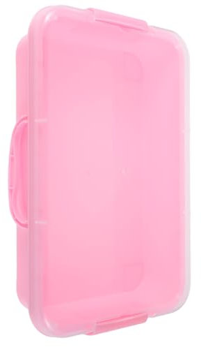 TOYANDONA Bac à Sable Plastique pour Garçon Fille Plateau de Jeu pour Sable Jouets de Plage avec Boîte de Rangement Rose