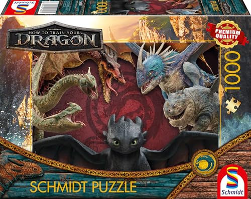 Schmidt Spiele 58581 Drachenzähmen leicht gemacht, Dragons Are Real, 1000 Teile Puzzle