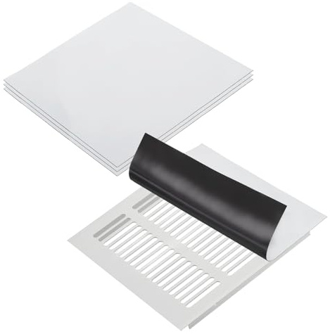 PATIKIL 203 x 203 mm Magnetic Vent Cover,White,4 Pcs | Floor Wall Air Registers Cover Magnet Vent Blocker for Home RV HVAC Fireplace Furnace