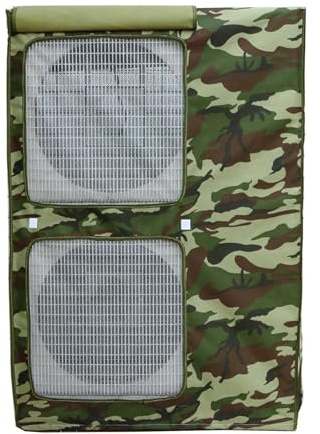 Funda Aire Acondicionado Exterior, Tela Oxford 600D, con Red de Ventilación, Resistentes al sol, al Agua y al Polvo(Green,100x42x145cm)