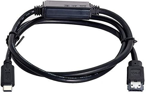 Gishbjka Câble Esata vers USB C HôTe Mâle USB de Type C vers Esata Esatap Câble HDD pour Ordinateur Portable