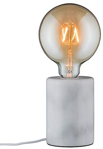 Paulmann 79601 Neordic Soa Tischleuchte rund max.1x20W E27 Weiß 230V Marmor