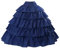 BEAUTELICATE Jupon sous Robe Crinoline Petticoat Rockabilly De Femme avec Volants Long 4 Cerveaux pour Robe De Mariage Mariée Soirée Bal(Bleu Royal, L-XL)