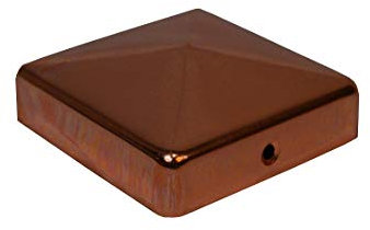 1 X Pyramide Pfostenkappe 7X7 cm Kupfer 71X71 mm Kappe Pfostenabdeckung Abdeckung Pfosten Pfostenschutz Pyramidenabdeckung 7,1 X 7,1cm / 70 X 70 mm