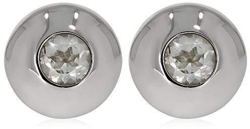 XEN Ohrstecker mit Weißtopas ca. 0,6 ct. rhodiniert