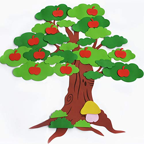 Kindergarten Wall Decoration Large Apple Tree Rating Bar Photo Stickers Eva Foam Classroom Blackboard Newspaper Wall Stickers Apple Tree 1-309