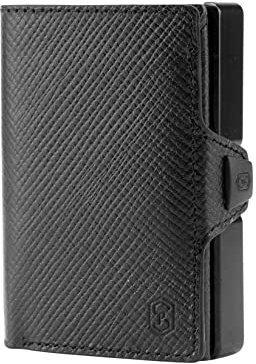 ZNAP® Slim Wallet Kreditkartenetui | Herren Geldbörse | Kartenhalter Geldbeutel | Herren Portemonnaie mit RFID Schutz | 8 Karten | Nachtschwarz