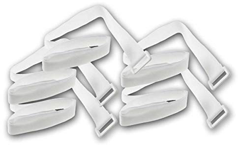 Kabelbinder Klettband Klettverschluss mit Öse 80cm lang 3cm breit Sicheres Verstauen von Kabel und Leitungen 5er Pack Weiß