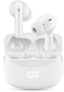 cellularline KEY Auricolari In-Ear True Wireless, 16 Ore Play Time, Display LED Custodia, Double Master, Controlli Touch, Ricarica USB-C, Design Tascabile - Nero