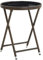 Festnight Beistelltisch Klappbaren Gartentisch Klappbar Braun 60 cm Runder Esstisch Balkontisch Rund Kleiner Gartentisch für Garten, Ihre Terrasse oder Ihren Balkon Poly Rattan und Hartglas