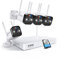 ZOSI Kit de Cámara de Vigilancia Seguridad WiFi 8CH H.265+ Grabador NVR Inalámbrico con (4) 3MP Cámara IP Exterior, Visión Nocturna, Alarma de Movimiento, 1TB Disco Duro