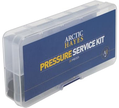 Arctic Hayes Pressure Vessel Service Kit with Schrader Tool Removal, Specialist Core Removal Tool, Schrader Valves and Dust Caps