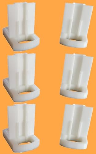 3DEFRANCE 3 Paires de Guides de Porte de Placard en T - Entièrement biodégradable - Matériau de qualité supérieure - Fabriqué en France, Blanc