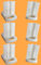 3DEFRANCE 3 Paires de Guides de Porte de Placard en T - Entièrement biodégradable - Matériau de qualité supérieure - Fabriqué en France, Blanc