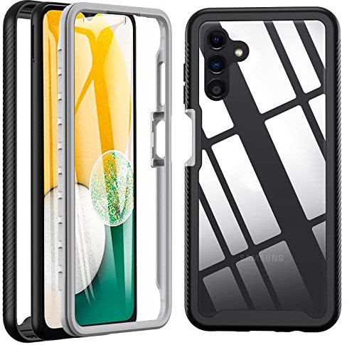 BESINPO Coque pour Samsung Galaxy A04s / A13 5G, 360 ° Full Body Double Coque Antichoc Housse Protection D'écran Intégrale, Antirayures Robuste Etui TPU Bumper Case -Noir