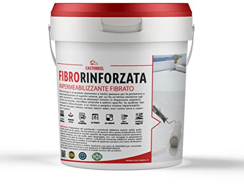 GUAINA LIQUIDA FIBRORINFORZATA IMPERMEABILIZZANTE 5KG - 20KG (5KG, ROSSO)