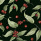 IHR Ideal Home Range - Weihnachtservietten LEANDER dark green Winterbeeren Blätter Laub Immergrün 20 St. Cocktail-Servietten 25 cm x 25 cm