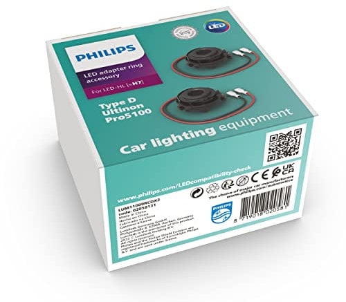 Philips Adapterringe Typ RCD für LED-Scheinwerferlampen (H7) Ultinon Pro5100