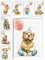 Geburtstagskarten 8er Set hochwertige Glückwunschkarten zum Geburtstag, Tierisch schön, Briefkarten mit Umschlag, Happy Birthday Karten, Grußkarte, süß niedlich, Märchen, Kindergeburtstag, Katze Bär