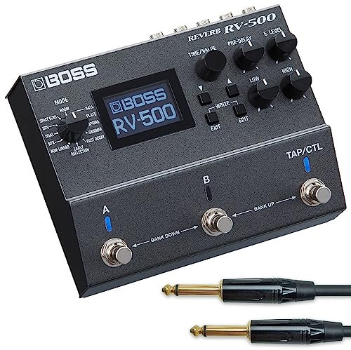 Boss RV-500 Reverb Pedal Hall Effektgerät + keepdrum Klinkenkabel