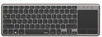 Hama | Clavier sans Fil (Clavier Portugais, pour Smart TV, PC et Ordinateurs Portables, Connexion USB) Couleur Noire