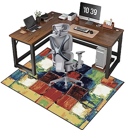 ZHXQ Desk Chair Mat For Hardwood Floor Gaming Chair Mat Office Chair Mat For Hardwood Floors Carpet Wooden Floors Durable Non-Slip Soft Floor Protector Office Chair Mat 70 x 100 CM