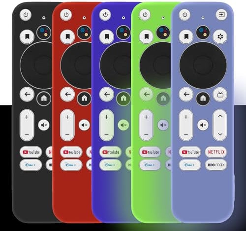 5er-Pack Fernbedienungsabdeckung, kompatibel mit Onn Android Sprachfernbedienung, stoßfeste Schutzhülle für Onn TV 4K UHD Stick TV Box 100024646 100026240 Controller, leicht, rutschfest,