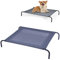 Maxmass Elevated Pet Cot, Portable Raised Dog Bed with Waterproof and Breathable Mat & Anti-Slip Foot Pads, Indoor Outdoor Metal Frame Pet Beds for Medium Large Dogs Cats (L:110x80x18cm)