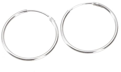 Silbercreolen, elegante Creolen aus echtem Silber, Modell 1, Modell 1