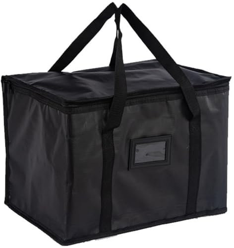 Difistik Food Delivery Bag, Large Thermal Bag for Food Delivery, 40L Insulated Cooler Bag Foldable Reusable Grocery Bag Keeps Food Hot or Cold, Ideal for for Catering, Grocery Transport (43x31x30cm)