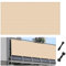 Balkonumspannungen 140 x 900 cm Uv-Resistent Reißfest, 90% Beschattungsgrad, Windschutz Schutzwände Garten Balkon Zaun mit Ösen für Den Zaun Balkon, Creme Farben