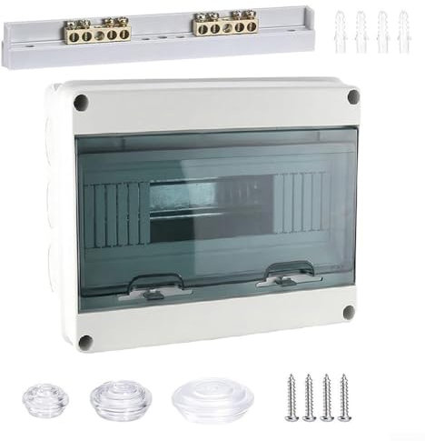 Verteilerschutzkasten, 12WAY Verteilerkasten Aufputz Sicherungskasten Wasserdicht Verteilerkasten für Haus, Hotel, Pool