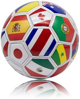 Drapeau du monde ballon de football, taille 1, matériau PVC