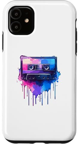 iPhone 11 Splash Art Cassette Player Music Tape Recorder Case