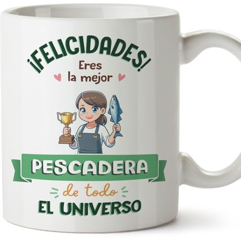 MUGFFINS Tazas para PESCADERA mujer - En Español - Mejor Universo Trofeo - 11 oz / 330 ml - Regalo original y divertido