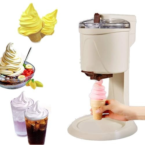 Soft Serve - Macchina per gelato da 1000 ml, per uso domestico, per yogurt, per cucina fai da te, facile e veloce