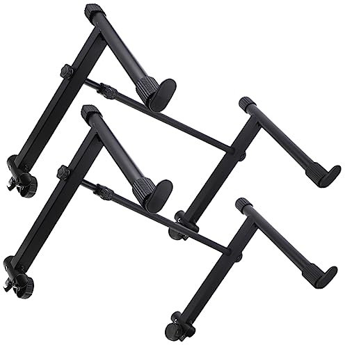 Vaguelly 2sets Electric Organ Supporter Piano Placing Rack Telescopic Keyboard Stand for Wallmount Keyboard Stand