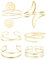 Hebterrka Armreif Set Gold 6 Stück, Verstellbare Goldene Oberarmreifen aus 14K Vergoldet, Vielseitiger Schmuck für Damen Für Hochzeit und Party
