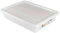 Tradineur - Pack de 6 bandejas frigoríficas de Almacenamiento con Tapa, N.º 4 - HG, plástico, Reutilizables, Guardar Alimentos, Fabricadas en España (Blanco - 5,6 litros - 38 x 28,4 x 7,5 cm)