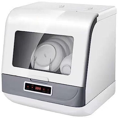 ERICAT Portable Countertop Dishwasher, Small Dishwasher Machine with Touch Control, 70℃ High-Temp and Air Dry Function, 360-degree All-round Washing and Removable Filter, for Homes and Motorhomes
