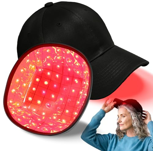 Rotlichttherapie für Haarwachstum, Rotlichttherapie-Kappe, Rotlicht-Hut, Schwarz, A1