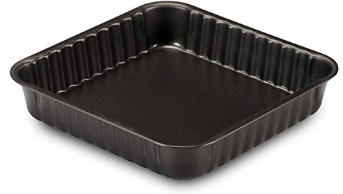 FORMEGOLOSE™, Stampo quadrato 24x24 cm, Acciaio con rivestimento antiaderente, Nero