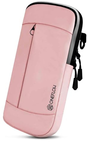 ONEFLOW Urban Sling für Samsung Galaxy S26 Ultra Handytasche zum Umhängen, Handy Gürteltasche und Armband kombiniert, Handy Umhängetasche mit Geldbörse für Damen und Herren, Rosa