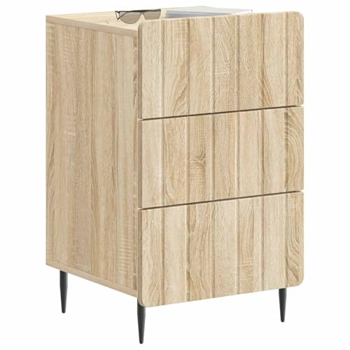 vidaXL Nachttisch Sonoma-Eiche 43 x 41 x 68 cm Holzwerkstoff, Stylische Nachttische, Moderne Schlafzimmertische, kompakte Aufbewahrung, Coole Deko für Dein Wohnzimmer